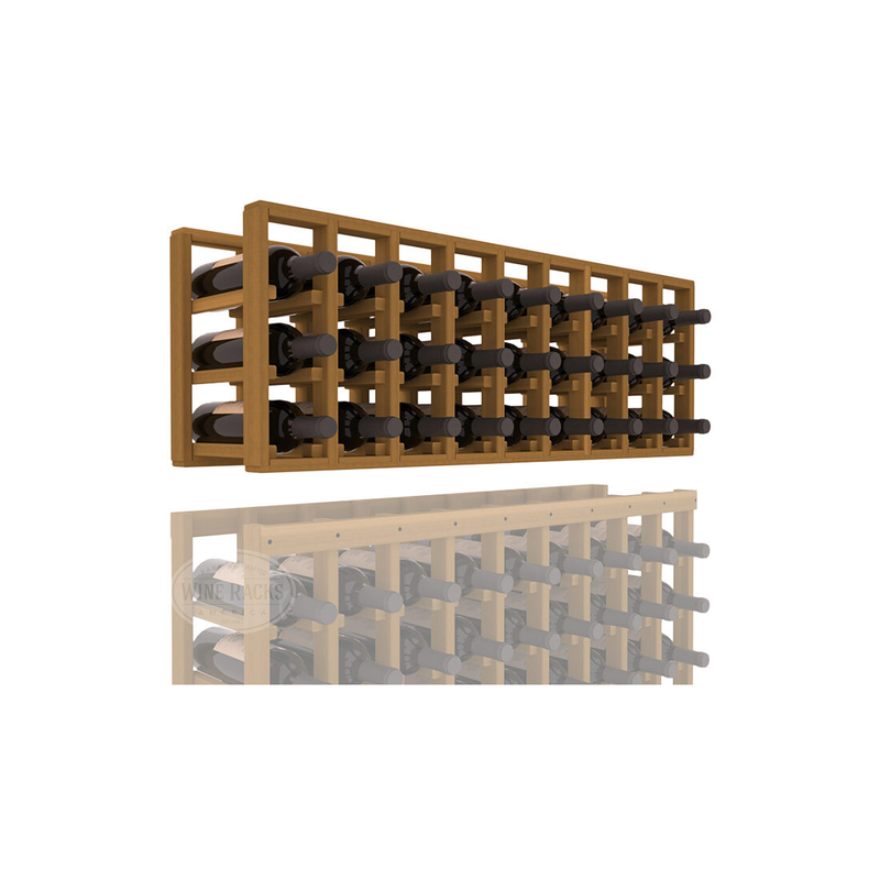 InstaCellar - 9 Column Standard Extender Rack in Premium Redwood Oak stained without WineSafe™ Satin Sealant