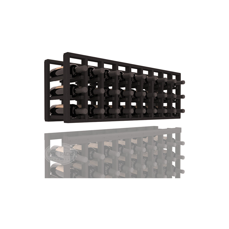 InstaCellar - 9 Column Standard Extender Rack in Premium Redwood Black stained without WineSafe™ Satin Sealant