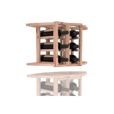 InstaCellar - 2 Column Corner Extender Rack in Knotty Alder Unstained without WineSafe™ Satin Sealant