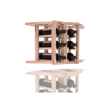 InstaCellar - 2 Column Corner Extender Rack in Knotty Alder Unstained with WineSafe™ Satin Sealant
