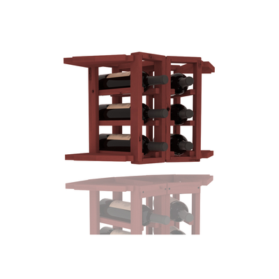 InstaCellar - 2 Column Corner Extender Rack in Knotty Alder Cherry stained without WineSafe™ Satin Sealant