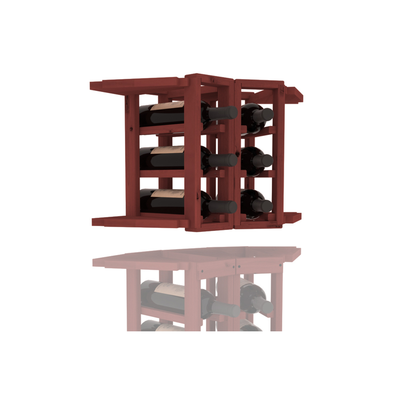 InstaCellar - 2 Column Corner Extender Rack in Knotty Alder Cherry stained without WineSafe™ Satin Sealant