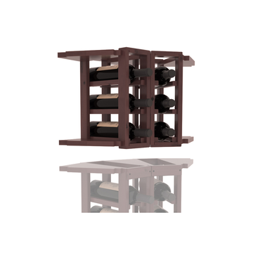InstaCellar - 2 Column Corner Extender Rack in Knotty Alder Walnut stained with WineSafe™ Satin Sealant