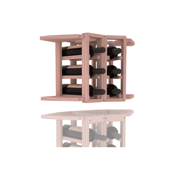 InstaCellar - 2 Column Corner Extender Rack in Grand Mahogany Unstained without WineSafe™ Satin Sealant