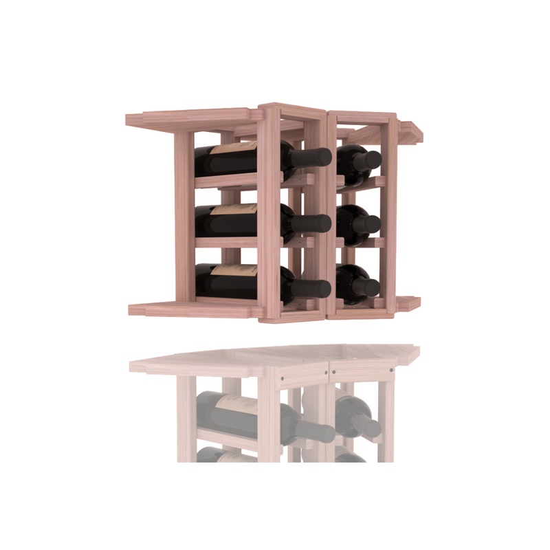 InstaCellar - 2 Column Corner Extender Rack in Grand Mahogany Unstained without WineSafe™ Satin Sealant