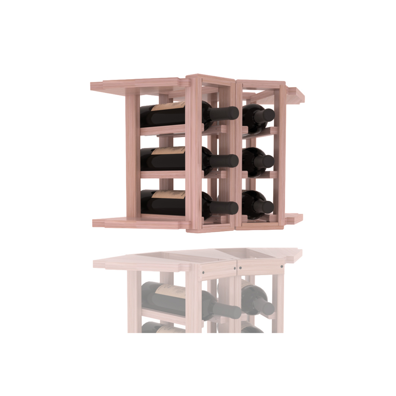 InstaCellar - 2 Column Corner Extender Rack in Grand Mahogany Unstained with WineSafe™ Satin Sealant