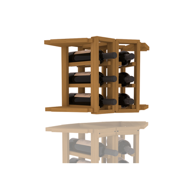 InstaCellar - 2 Column Corner Extender Rack in Grand Mahogany Oak stained without WineSafe™ Satin Sealant