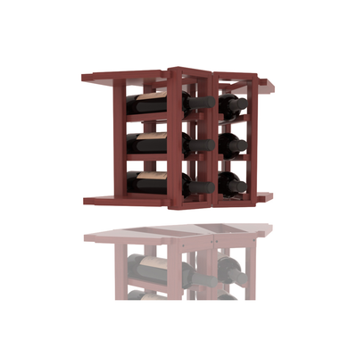 InstaCellar - 2 Column Corner Extender Rack in Grand Mahogany Cherry stained with WineSafe™ Satin Sealant