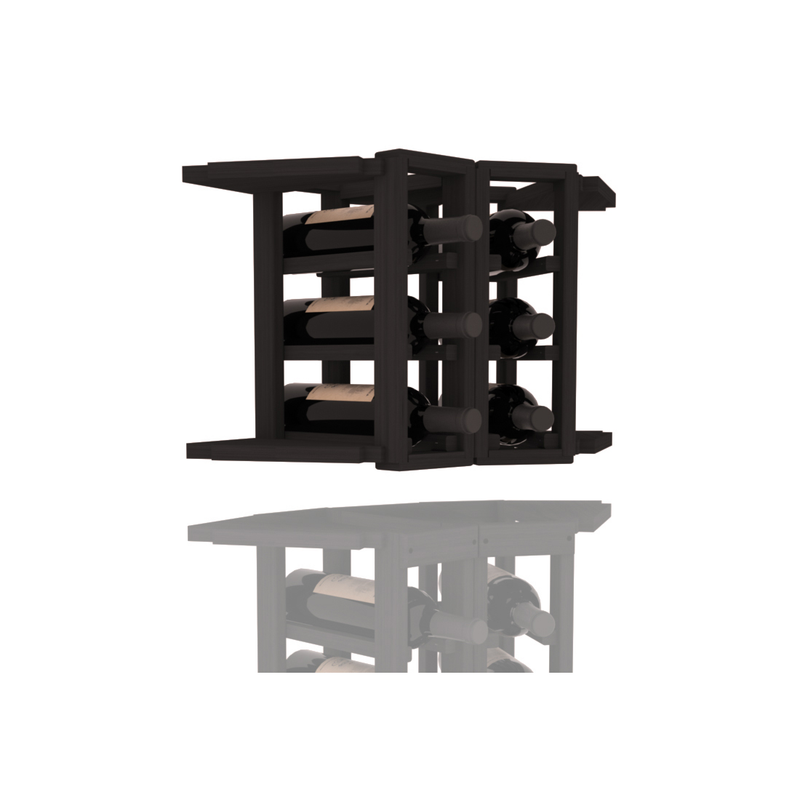 InstaCellar - 2 Column Corner Extender Rack in Grand Mahogany Black stained without WineSafe™ Satin Sealant