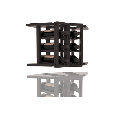 InstaCellar - 2 Column Corner Extender Rack in Grand Mahogany Black stained with WineSafe™ Satin Sealant