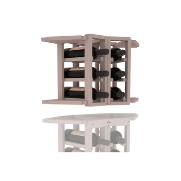 InstaCellar - 2 Column Corner Extender Rack in Grand Mahogany Greywash stained without WineSafe™ Satin Sealant