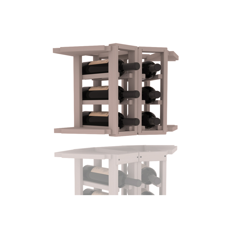 InstaCellar - 2 Column Corner Extender Rack in Grand Mahogany Greywash stained without WineSafe™ Satin Sealant