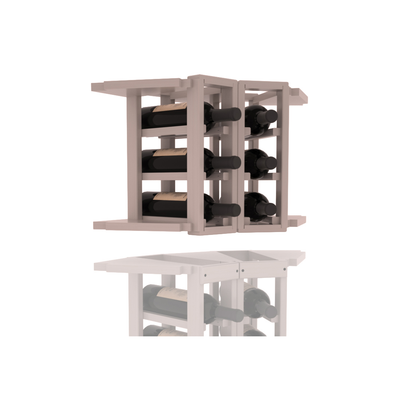 InstaCellar - 2 Column Corner Extender Rack in Grand Mahogany Greywash stained with WineSafe™ Satin Sealant