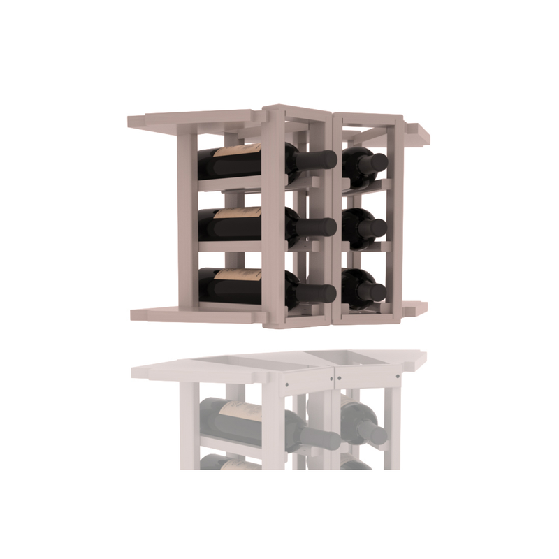 InstaCellar - 2 Column Corner Extender Rack in Grand Mahogany Greywash stained with WineSafe™ Satin Sealant
