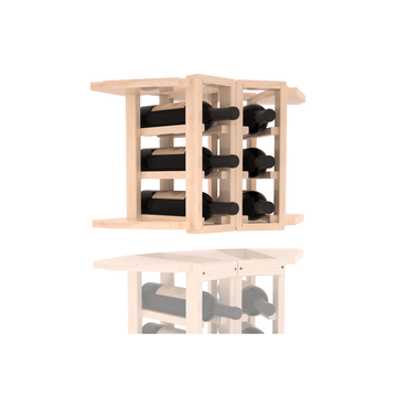 InstaCellar - 2 Column Corner Extender Rack in Ponderosa Pine Unstained with WineSafe™ Satin Sealant