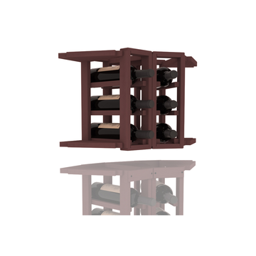 InstaCellar - 2 Column Corner Extender Rack in Ponderosa Pine Walnut stained without WineSafe™ Satin Sealant