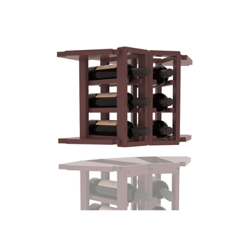 InstaCellar - 2 Column Corner Extender Rack in Ponderosa Pine Walnut stained with WineSafe™ Satin Sealant