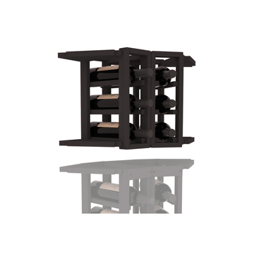 InstaCellar - 2 Column Corner Extender Rack in Ponderosa Pine Black stained without WineSafe™ Satin Sealant