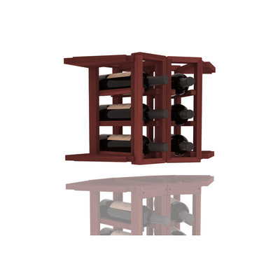 InstaCellar - 2 Column Corner Extender Rack in Premium Redwood Cherry stained without WineSafe™ Satin Sealant