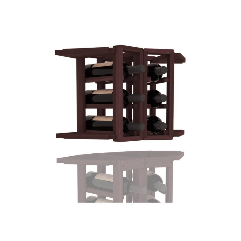 InstaCellar - 2 Column Corner Extender Rack in Premium Redwood Walnut stained without WineSafe™ Satin Sealant