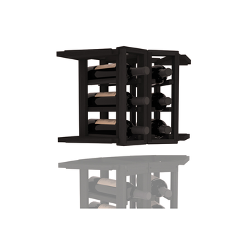 InstaCellar - 2 Column Corner Extender Rack in Premium Redwood Black stained without WineSafe™ Satin Sealant