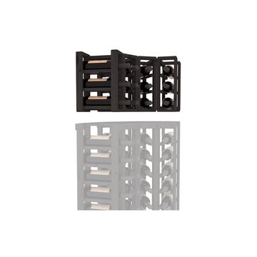 InstaCellar - 4 Column Corner Extender Rack in Knotty Alder Black stained without WineSafe™ Satin Sealant