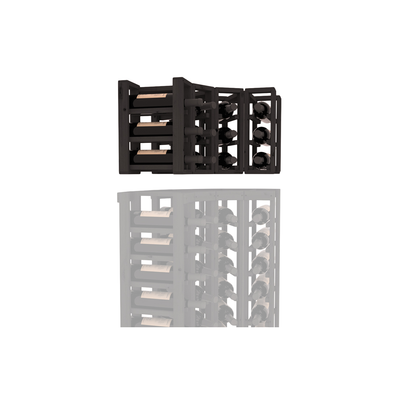 InstaCellar - 4 Column Corner Extender Rack in Knotty Alder Black stained without WineSafe™ Satin Sealant