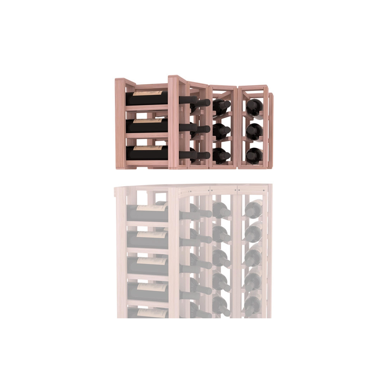 InstaCellar - 4 Column Corner Extender Rack in Grand Mahogany Unstained without WineSafe™ Satin Sealant
