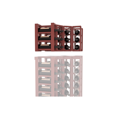 InstaCellar - 4 Column Corner Extender Rack in Grand Mahogany Cherry stained with WineSafe™ Satin Sealant