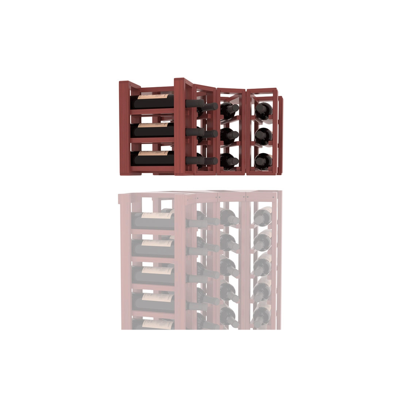 InstaCellar - 4 Column Corner Extender Rack in Grand Mahogany Cherry stained with WineSafe™ Satin Sealant
