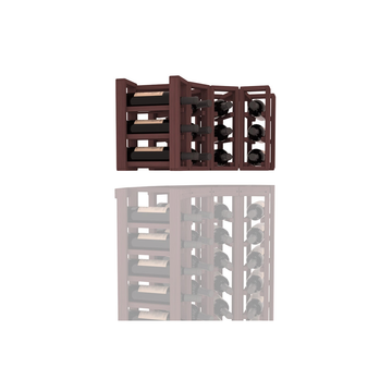 InstaCellar - 4 Column Corner Extender Rack in Grand Mahogany Walnut stained without WineSafe™ Satin Sealant