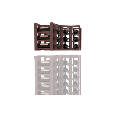 InstaCellar - 4 Column Corner Extender Rack in Grand Mahogany Walnut stained with WineSafe™ Satin Sealant