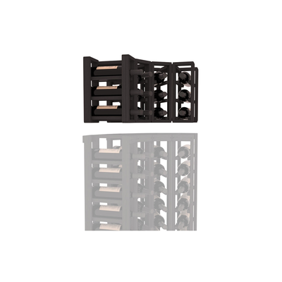 InstaCellar - 4 Column Corner Extender Rack in Grand Mahogany Black stained without WineSafe™ Satin Sealant