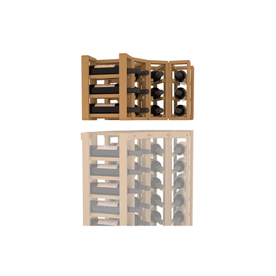 InstaCellar - 4 Column Corner Extender Rack in Ponderosa Pine Oak stained without WineSafe™ Satin Sealant