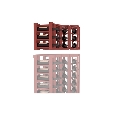 InstaCellar - 4 Column Corner Extender Rack in Ponderosa Pine Cherry stained without WineSafe™ Satin Sealant