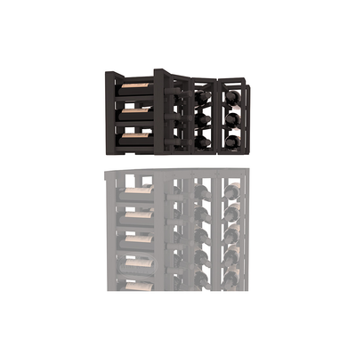 InstaCellar - 4 Column Corner Extender Rack in Ponderosa Pine Black stained without WineSafe™ Satin Sealant