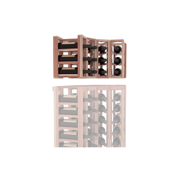 InstaCellar - 4 Column Corner Extender Rack in Premium Redwood Unstained with WineSafe™ Satin Sealant