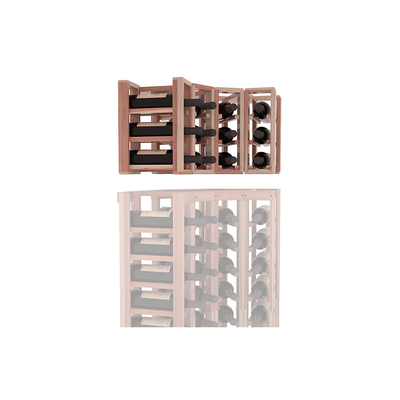 InstaCellar - 4 Column Corner Extender Rack in Premium Redwood Unstained with WineSafe™ Satin Sealant