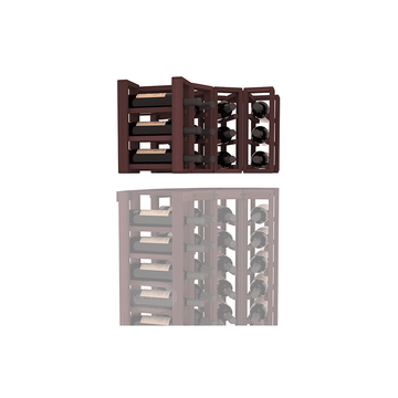 InstaCellar - 4 Column Corner Extender Rack in Premium Redwood Walnut stained without WineSafe™ Satin Sealant