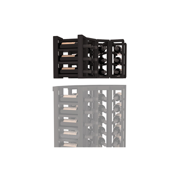 InstaCellar - 4 Column Corner Extender Rack in Premium Redwood Black stained without WineSafe™ Satin Sealant