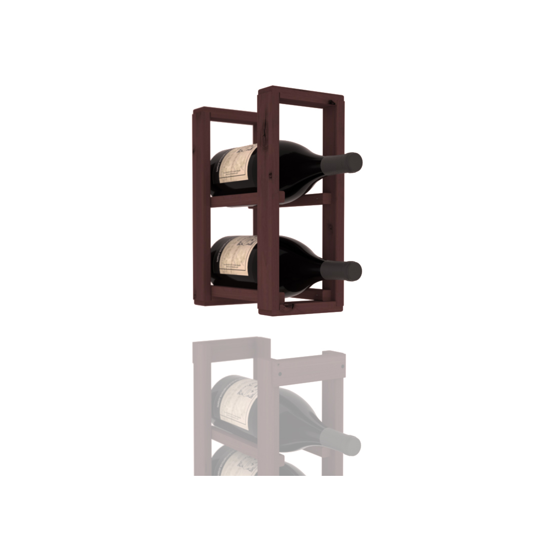 InstaCellar - 1 Column Magnum Extender Rack in Knotty Alder Walnut stained without WineSafe™ Satin Sealant