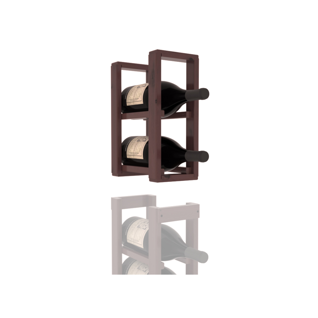 InstaCellar - 1 Column Magnum Extender Rack in Knotty Alder Walnut stained with WineSafe™ Satin Sealant