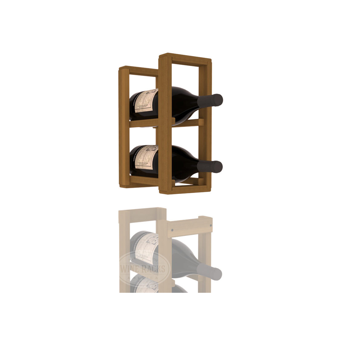 InstaCellar - 1 Column Magnum Extender Rack in Premium Redwood Oak stained without WineSafe™ Satin Sealant