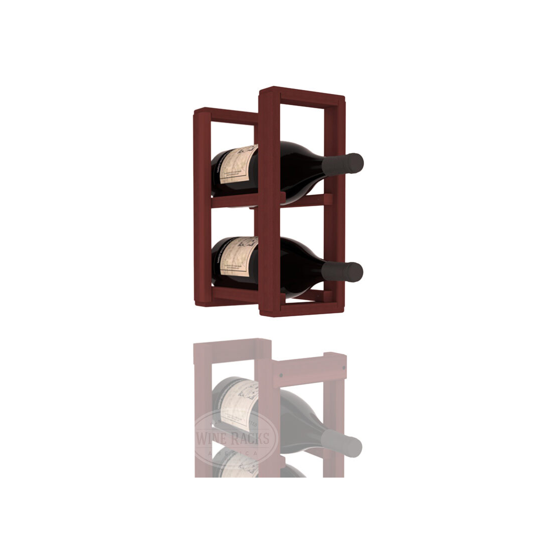 InstaCellar - 1 Column Magnum Extender Rack in Premium Redwood Cherry stained without WineSafe™ Satin Sealant