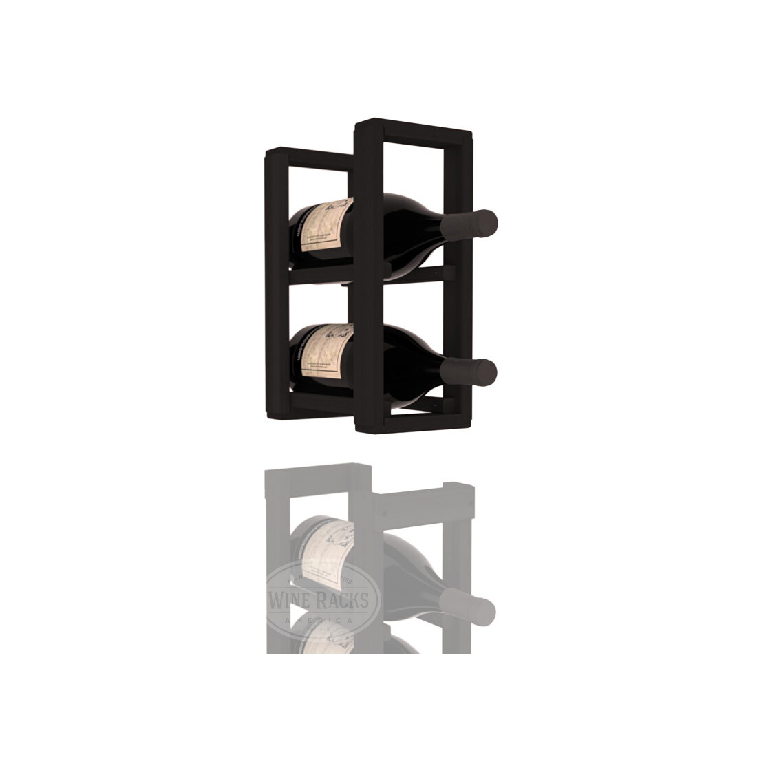 InstaCellar - 1 Column Magnum Extender Rack in Premium Redwood Black stained without WineSafe™ Satin Sealant