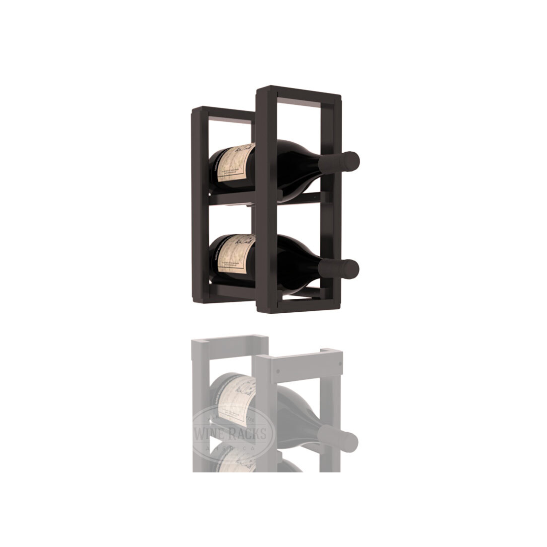 InstaCellar - 1 Column Magnum Extender Rack in Premium Redwood Black stained with WineSafe™ Satin Sealant