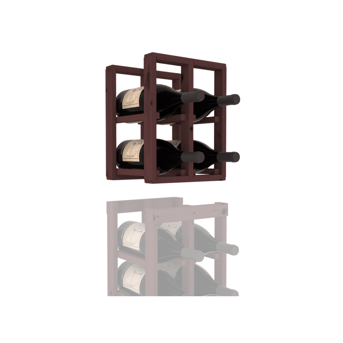 InstaCellar - 2 Column Magnum Extender Rack in Knotty Alder Walnut stained without WineSafe™ Satin Sealant