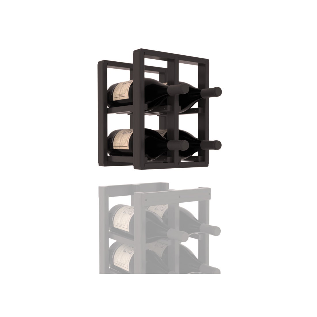InstaCellar - 2 Column Magnum Extender Rack in Grand Mahogany Black stained with WineSafe™ Satin Sealant