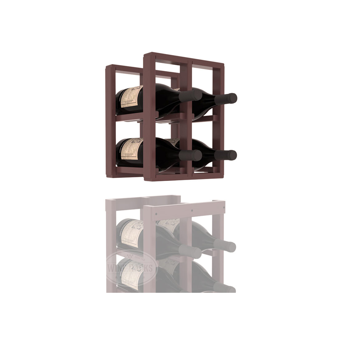 InstaCellar - 2 Column Magnum Extender Rack in Ponderosa Pine Walnut stained with WineSafe™ Satin Sealant