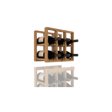 InstaCellar - 3 Column Magnum Extender Rack in Knotty Alder Oak stained with WineSafe™ Satin Sealant